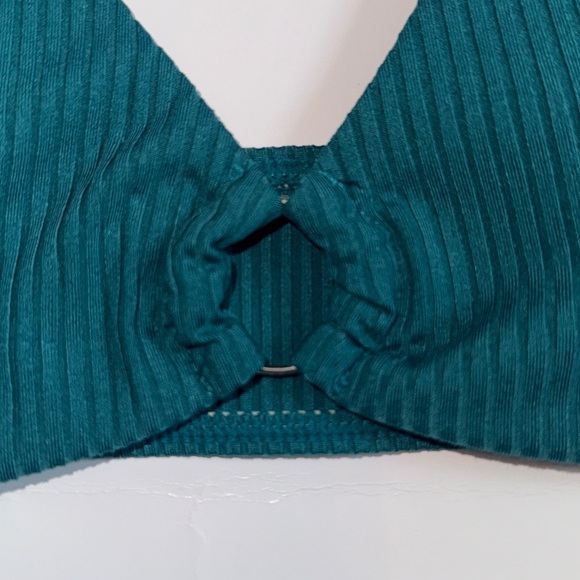 Zaful Ribbed Bikini Size Small US Size 4 Dark Teal - Picture 6 of 15